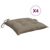vidaXL Подушки для стільців 4 шт Сіро-коричневий 40x40x7 см Тканина