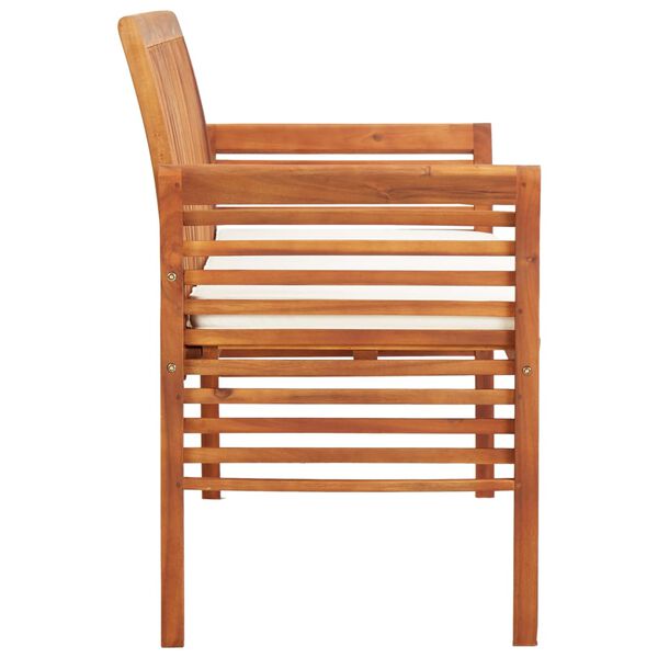 vidaXL Садова Лавка 3-Місна з Подушками 150 см Масив Акації