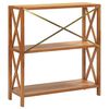 vidaXL 3-рівнева етажерка 80x30x87 см Масив дуба