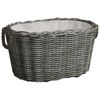vidaXL Кошик для Дров з Ручками Сірий 60x40x28 см Верба