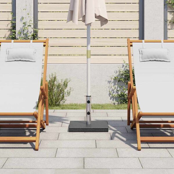 vidaXL Підставка для Парасолі Квадратна Чорний 30 кг Граніт