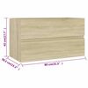 vidaXL Комплект Меблів для Ванної Кімнати 2 Од. Дуб Сонома ДСП