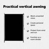 vidaXL Зовнішня Рулонна Штора Антрацит 150x270 см