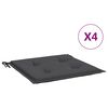 vidaXL Подушки для садових стільців 4 шт Антрацит 50х50х3 см Тканина