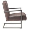 321857 vidaXL Cantilever Sofa Chair Distressed Brown Real Leather