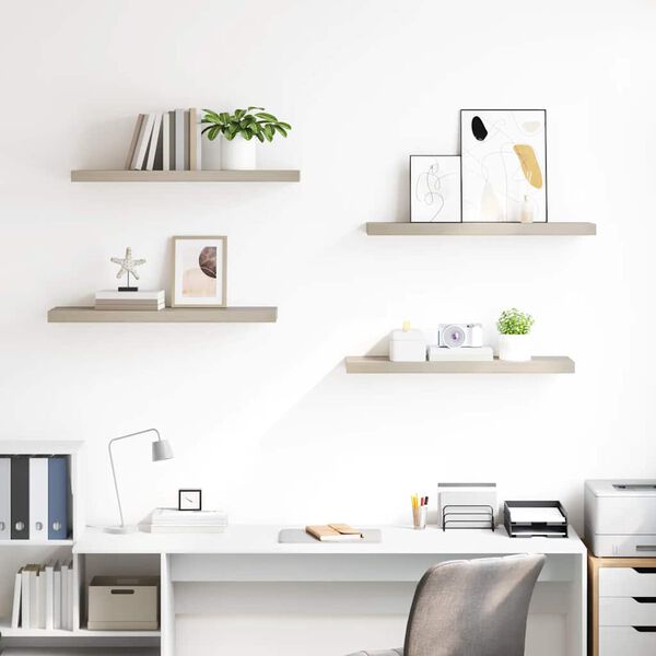 vidaXL Настінні Полиці з Прихованим Кріпленням 4 шт 80x23,5x3,8 см МДФ