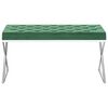 vidaXL Лавка Темно-Зелений 97 см Оксамитова Тканина і Нержавіюча Сталь