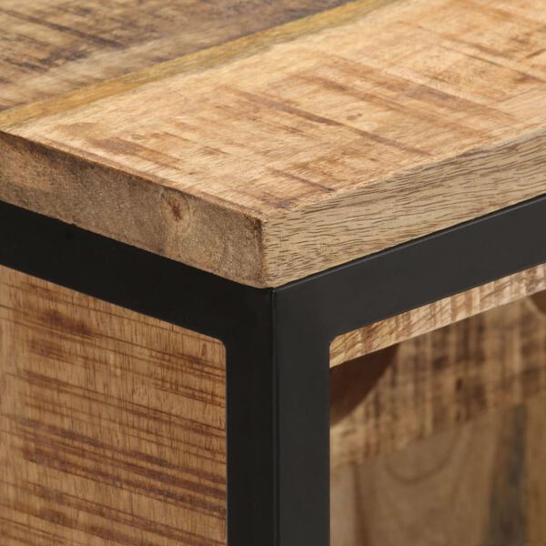 vidaXL Винна шафа 62x33x78,5 см Необроблений масив дерева манго