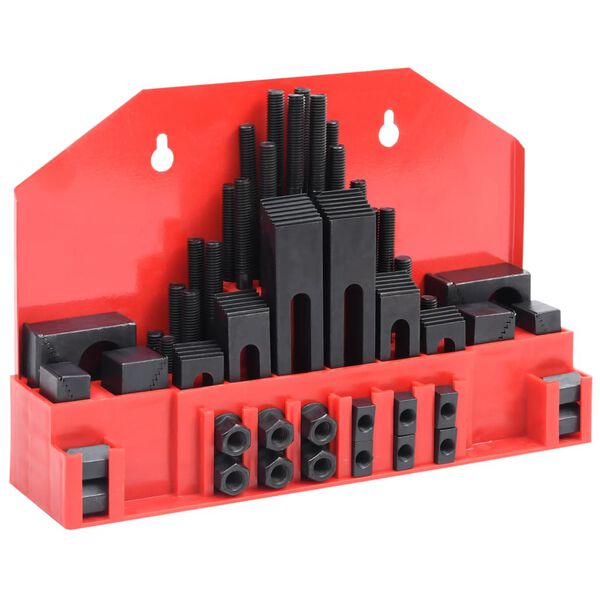 vidaXL Набір Затискачів 58 Од. Т-подібний Паз M10 Сталь