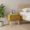 vidaXL Приліжкова тумбочка Гірчичний 40x35x40 см Оксамит