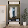 800228 vidaXL Wardrobe Sonoma Oak 100x50x200 cm Chipboard