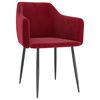 vidaXL Обідні стільці 2 шт Бордовий Оксамит