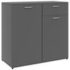 801834 vidaXL Sideboard Grey 80x36x75 cm Chipboard