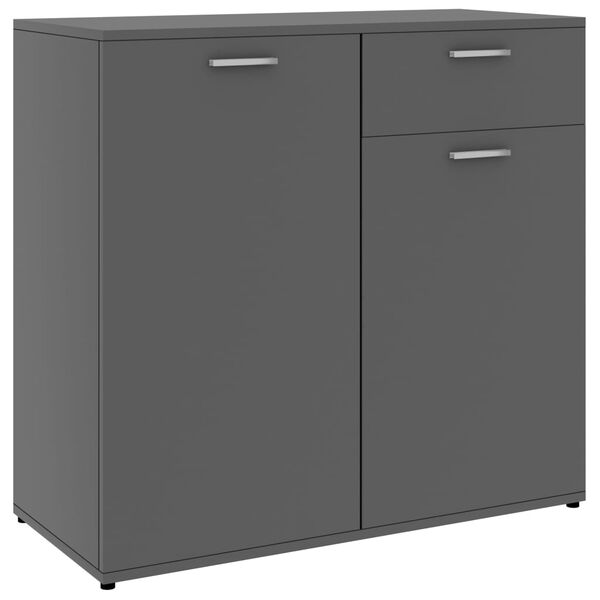 801834 vidaXL Sideboard Grey 80x36x75 cm Chipboard