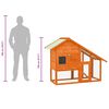vidaXL Клітка для Кроликів 140х63х120 см Масив Ялини