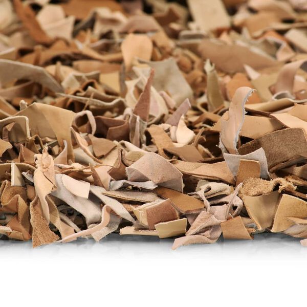 vidaXL Ворсистий Килимок Світло-Коричневий 120x170 см Натуральна Шкіра