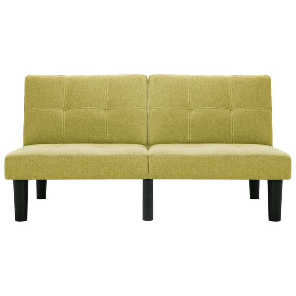 vidaXL Диван 2-Місний Зелений Тканина