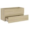 804758 vidaXL Sink Cabinet Sonoma Oak 90x38,5x45 cm Chipboard