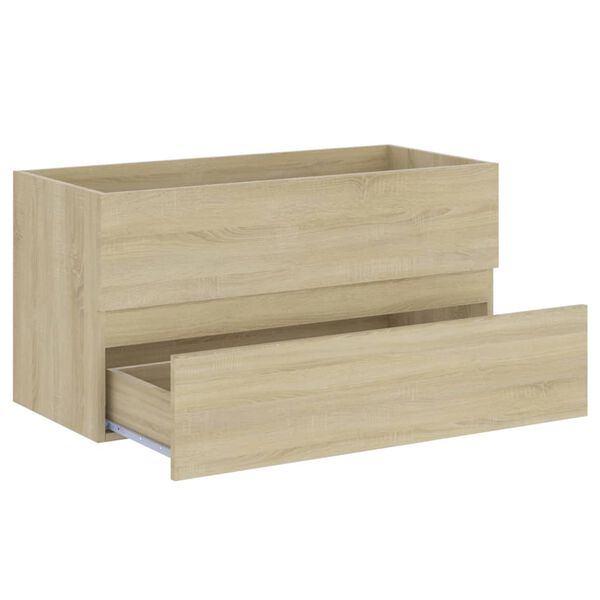 804758 vidaXL Sink Cabinet Sonoma Oak 90x38,5x45 cm Chipboard