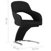 vidaXL Обідні стільці 2 шт Чорний Штучна шкіра