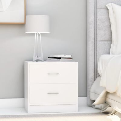 801036 vidaXL Bedside Cabinets 2 pcs White 40x30x40 cm Chipboard