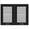 802530 vidaXL Hanging Glass Cabinet Black 80x31x60 cm Chipboard