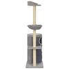170668 vidaXL Cat Tree with Sisal Scratching Posts Grey 148 cm