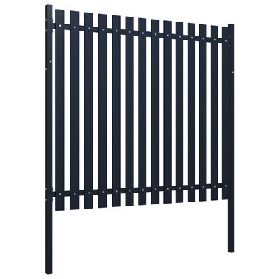 146474 vidaXL Fence Panel Anthracite 174,5x170 cm Powder-coated Steel