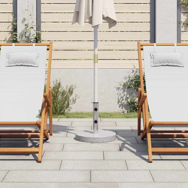 vidaXL Підставка для Парасолі Кругла Чорний 20 кг Граніт