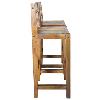 vidaXL Барні стільці 2 шт Масив відновленої деревини