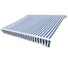 140009 vidaXL Awning Top Sunshade Canvas Navy blue and white 3x2,5 m