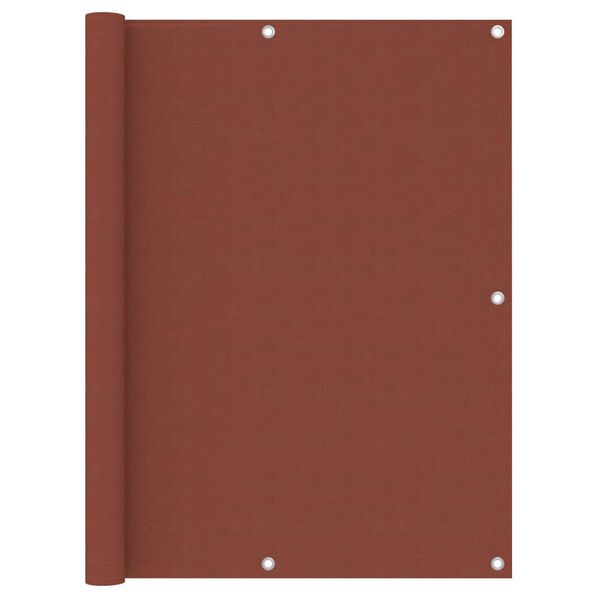 vidaXL Балконна Ширма Теракотовий 120x600 см Тканина Оксфорд