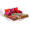 vidaXL Двомісний Модульний Пуф Тканина Печворк