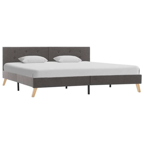 vidaXL Каркас Ліжка Сіро-Коричневий 180x200 см Тканина