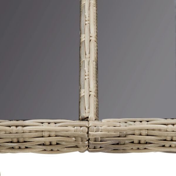 vidaXL Садовий обідній стіл Коричневий 200x100x74 см Скло і поліротанг