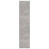 800868 vidaXL 3-Tier Book Cabinet Concrete Grey 60x24x108 cm Chipboard