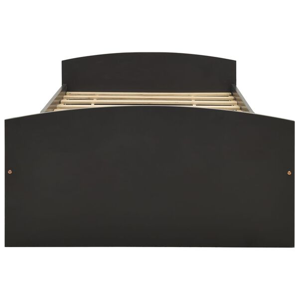 vidaXL Каркас Ліжка з 2 Шухлядами сірий 90х200 см Масив Сосни