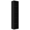 vidaXL Книжкова шафа Чорний 40x30x189 см ДСП