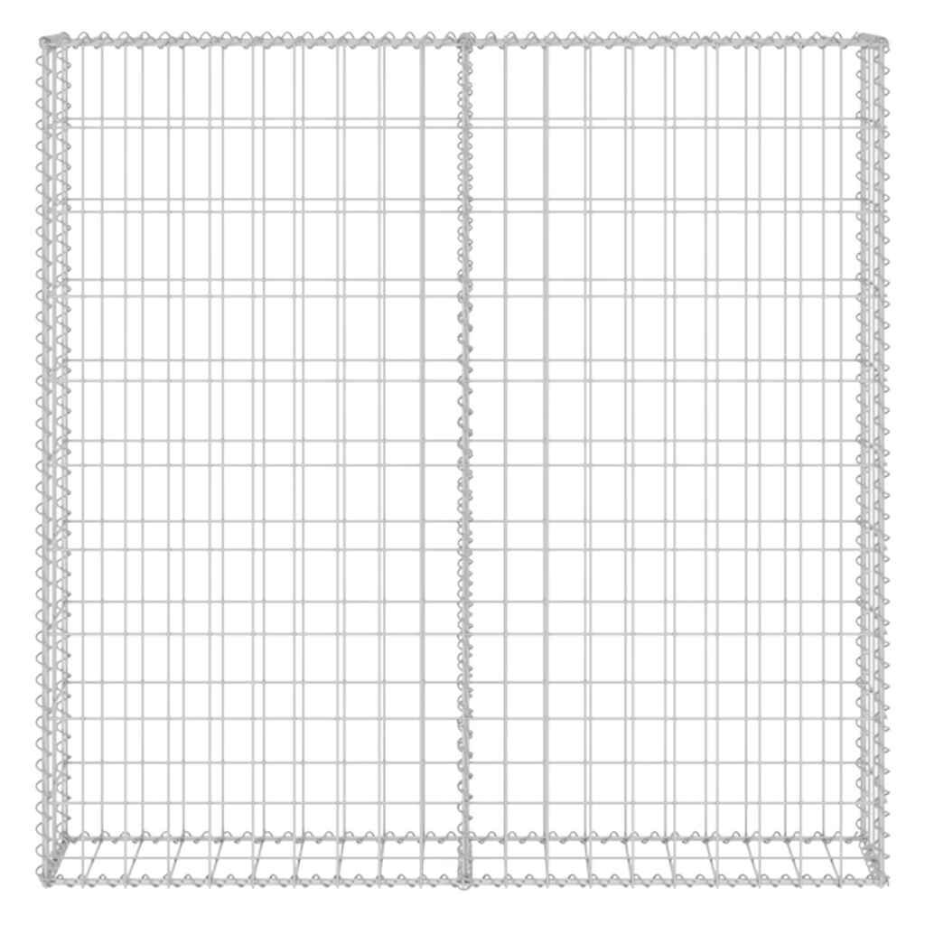 vidaXL Стіна з Габіонів з Кришками 80x20x100 см Оцинкована Сталь