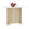 800248 vidaXL Dining Table White and Sonoma Oak 110x60x75 cm Chipboard