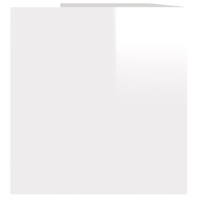vidaXL Ящик для вінілових платівок Глянцевий білий 71x34x36 см ДСП