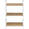 288221 vidaXL 3-Layer Book Shelf Oak 60x27,6x90,5 cm Chipboard