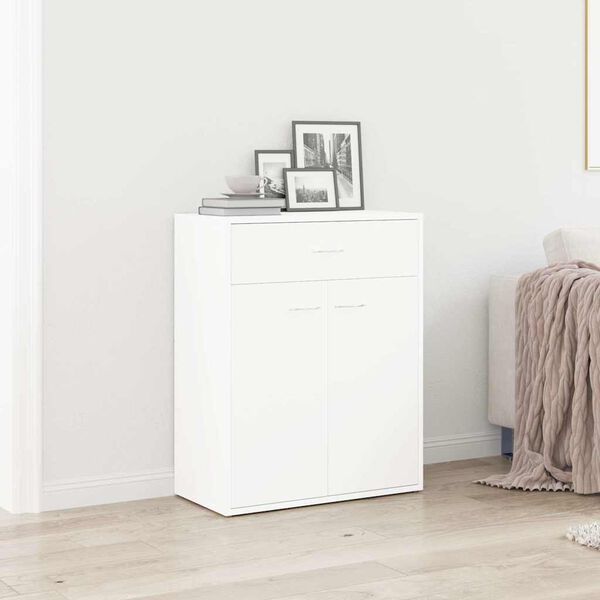 800711 vidaXL Sideboard White 60x30x75 cm Chipboard