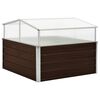 vidaXL Теплиця Коричневий 100x100x85 см Оцинкована Cталь