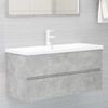 804768 vidaXL Sink Cabinet Concrete Grey 100x38,5x45 cm Chipboard