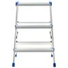vidaXL Драбина-Стрем'янка Двостороння 3 Сходинки 67 см Алюміній