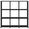 322610 vidaXL 9-Cube Display Shelf Black 103x30x107,5 cm Fabric