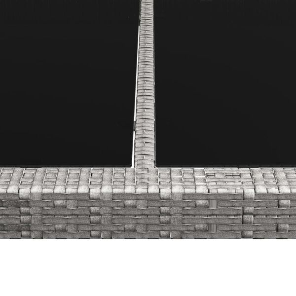 vidaXL Вуличний обідній стіл Сірий 200x150x74 см Поліротанг