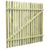 45140 vidaXL Picket Garden Gate Impregnated Pinewood 100x100 cm