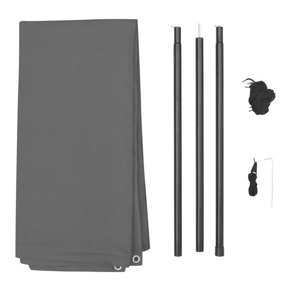 vidaXL Сонцезахисний Брезент з Жердинами Квадратний Білий 4x4 м ПВЩ